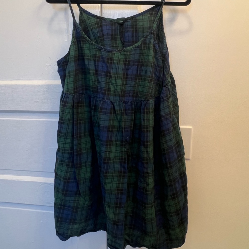 Plaid babydoll dress